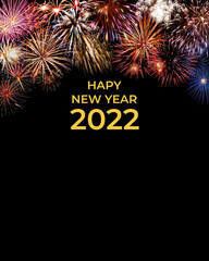 Holiday New Year 2022 greetings card