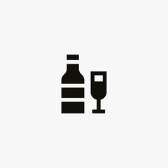 wine icon. wine vector icon on white background