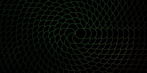 Dark Green vector template with circles.