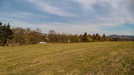 Fototapeta premium czech countryside landscape in autumn