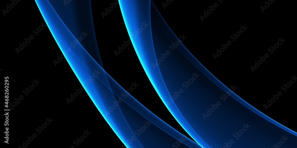 Poster blue color abstract transparent soft wave design element