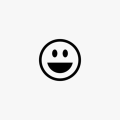 Fototapeta premium happy icon. happy vector icon on white background