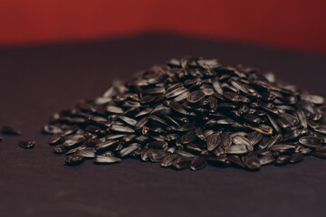 natural product sunflower seeds handing close-up food