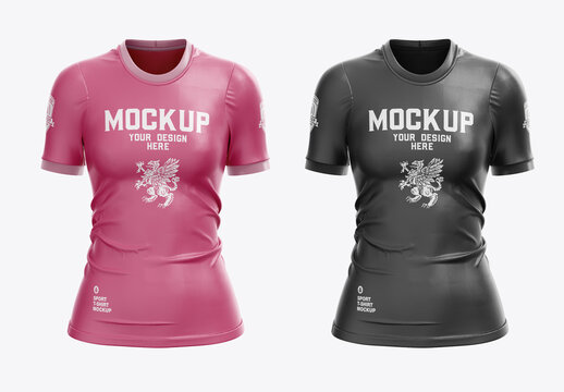 Women&rsquo;S Slim-Fit T-Shirt Mockup
