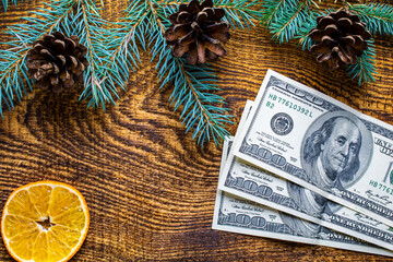money for the holidays. Christmas bonus. Christmas gift