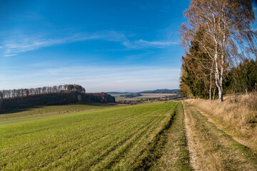 Fototapeta na wymiar czech countryside landscape in autumn