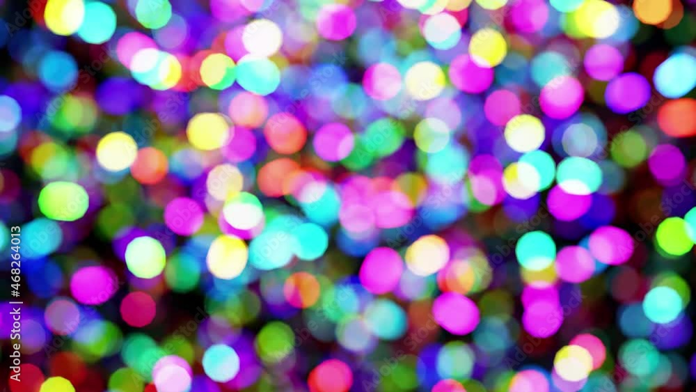 Aufkleber realistic looping 3d animation of the colorful shining light particles bokeh rendered in uhd as moti