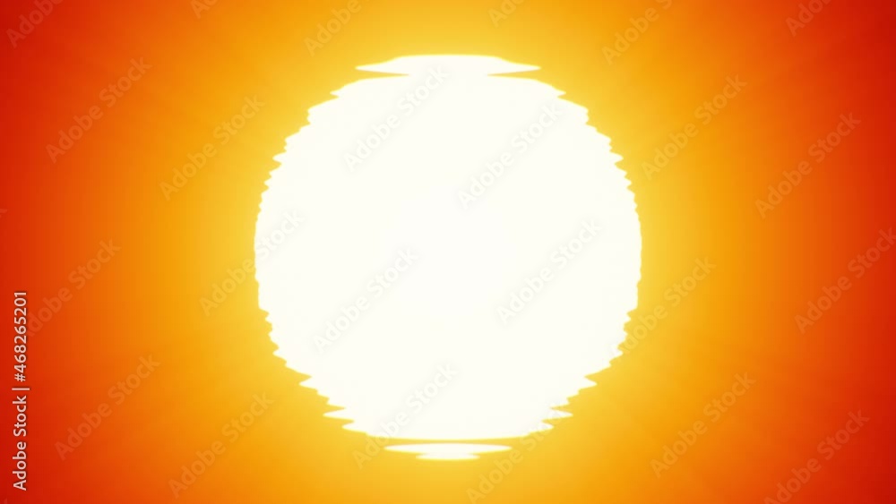 Poster realistic looping 3d animation of the shining sun rendered in uhd