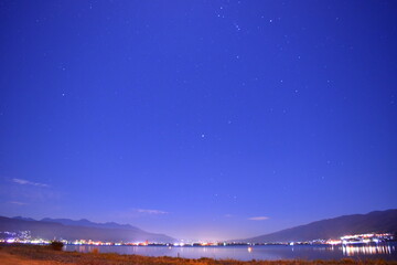 諏訪湖と星