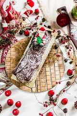 Christmas Delicious Sweet Cookie Cake Xmas Tree Panetone Bread Santa Claus Caramel Macaron Chocolate Theme