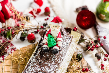 Christmas Delicious Sweet Cookie Cake Xmas Tree Panetone Bread Santa Claus Caramel Macaron Chocolate Theme