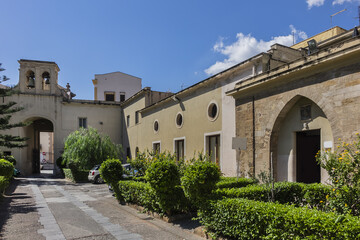 Fototapeta premium Roman Catholic Basilica of Most Holy Trinity (Basilica della Santissima Trinita, or Basilica La Magione, completed in 1191) - Norman church of Palermo. Sicily, Italy.