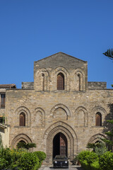 Obraz premium Roman Catholic Basilica of Most Holy Trinity (Basilica della Santissima Trinita, or Basilica La Magione, completed in 1191) - Norman church of Palermo. Sicily, Italy.