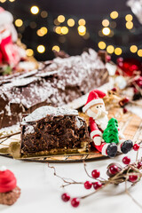 Christmas Delicious Sweet Cookie Cake Xmas Tree Panetone Bread Santa Claus Caramel Macaron Chocolate Theme