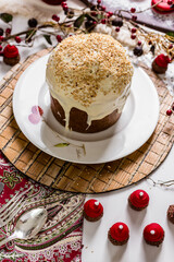 Christmas Delicious Sweet Cookie Cake Xmas Tree Panetone Bread Santa Claus Caramel Macaron Chocolate Theme