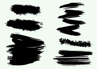 Grunge vector dry brush strokes