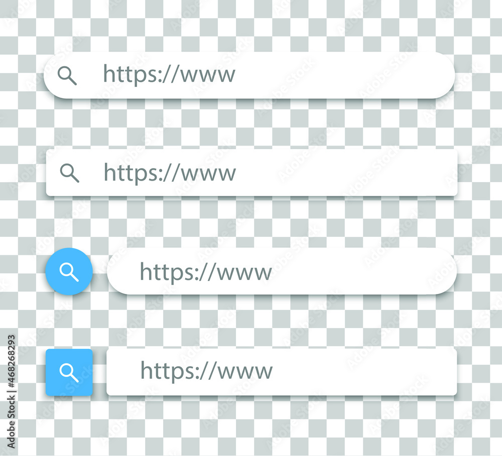Poster search bar for ui, design and web site. search address and navigation bar icon. collection of search