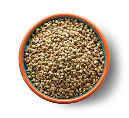 bowl of hemp seeds