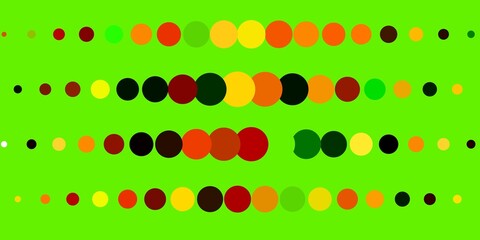 Dark Green, Yellow vector background with spots.