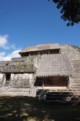 roof house of mayan pyramid