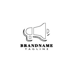 megaphone logo icon design template black isolated vector illustration