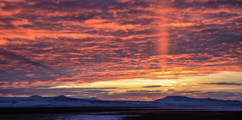 Fototapeta na wymiar Antelope Island Utah Sunset.