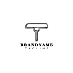 glass cleaner tool logo cartoon design icon template black isolated vector illustration