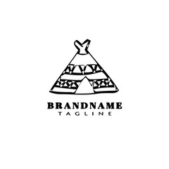 tipi logo cartoon icon design template black isolated vector illustration © darul