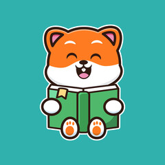 
vector illustration of cute hamster 
read a book, suitable for greeting cards, birthday gifts, stickers, clothes