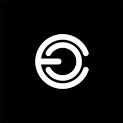  letter EC, CE circular logo design vector image , logo ce circle , logo letter ce combination 