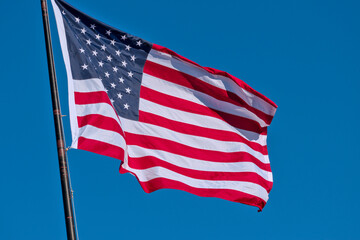 waving flag, united states of america