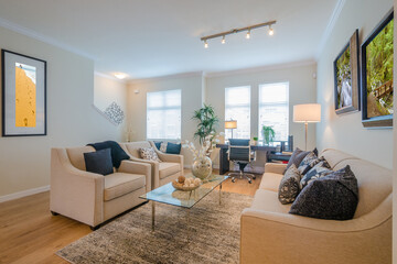 Interior design of a luxury living room