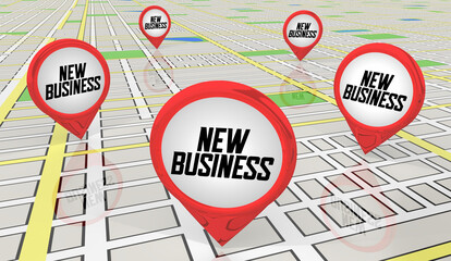 New Business Locations Economic Development Growth Site Selection Map 3d Illustration