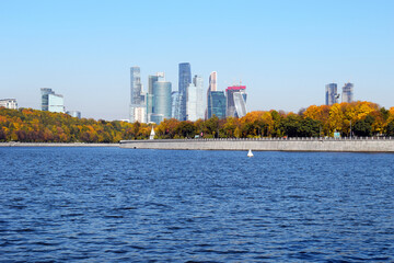Moscow City. Sights of the city of Moscow. View in autumn. - 468279612
