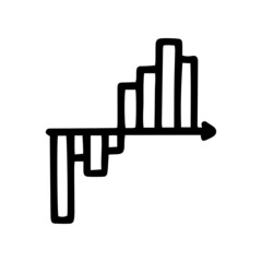 histogram line vector doodle simple icon design