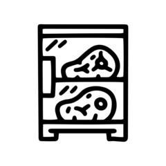 meat fridge line vector doodle simple icon