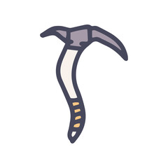 ice axe color vector doodle simple icon