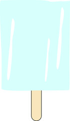 ソーダ味のアイスのイラスト素材