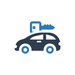Auto locked parking icon