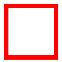 Shape square red box