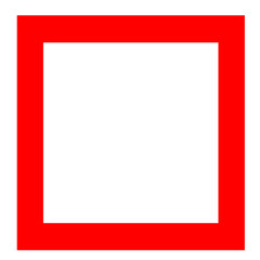 Shape square red box
