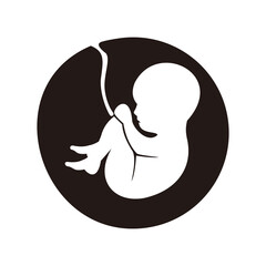Fetus icon embryo human illustration sign  