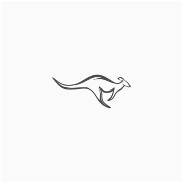 kangaroo design Logo Template vector illustration, illustration of an background