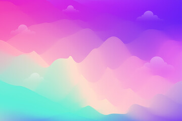 Fototapeta na wymiar Colorful Mountain range gradient abstract background