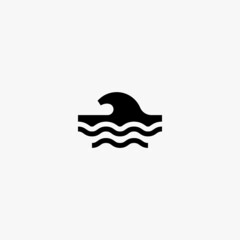 wave icon. wave vector icon on white background