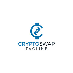 crypto swap modern minimalist logo design