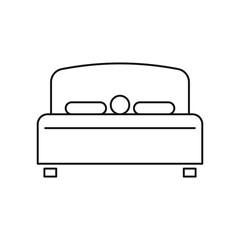 Double bed icon design  isolated on white background