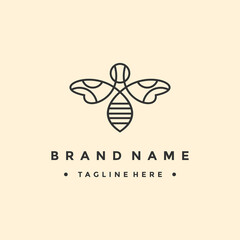 Creative Bee Insect Abstract Logo