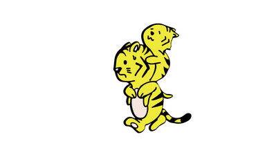 虎イラスト　年賀状に最適　2022年