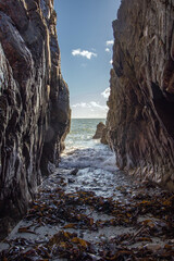 Fototapeta premium The Peninsula of Howth Head, Seashore of cliffs, bays and rocks landscape, Dublin, Ireland